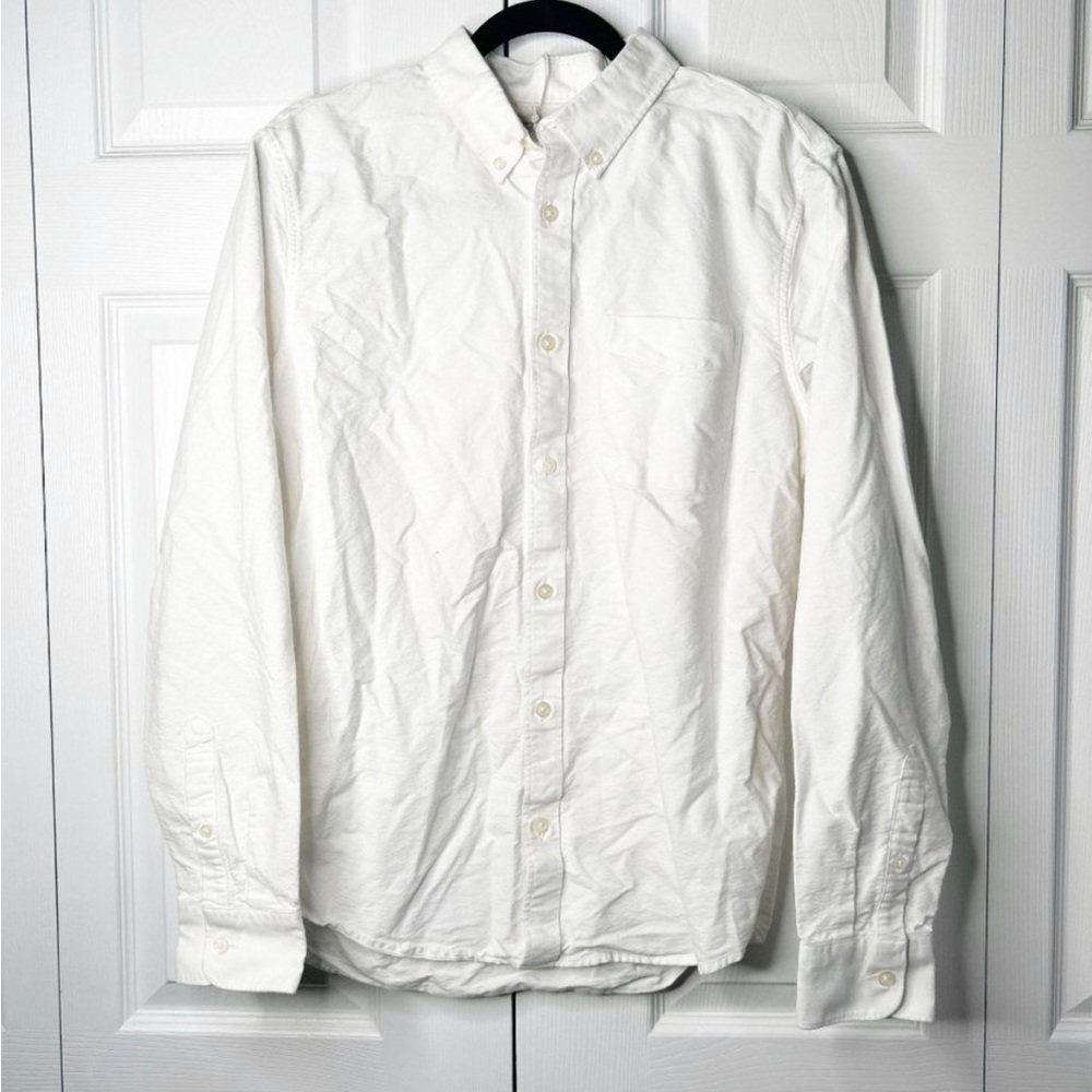 Everlane The Slim Fit Japanese White Button Down Oxford Shirt Men's Size Medium